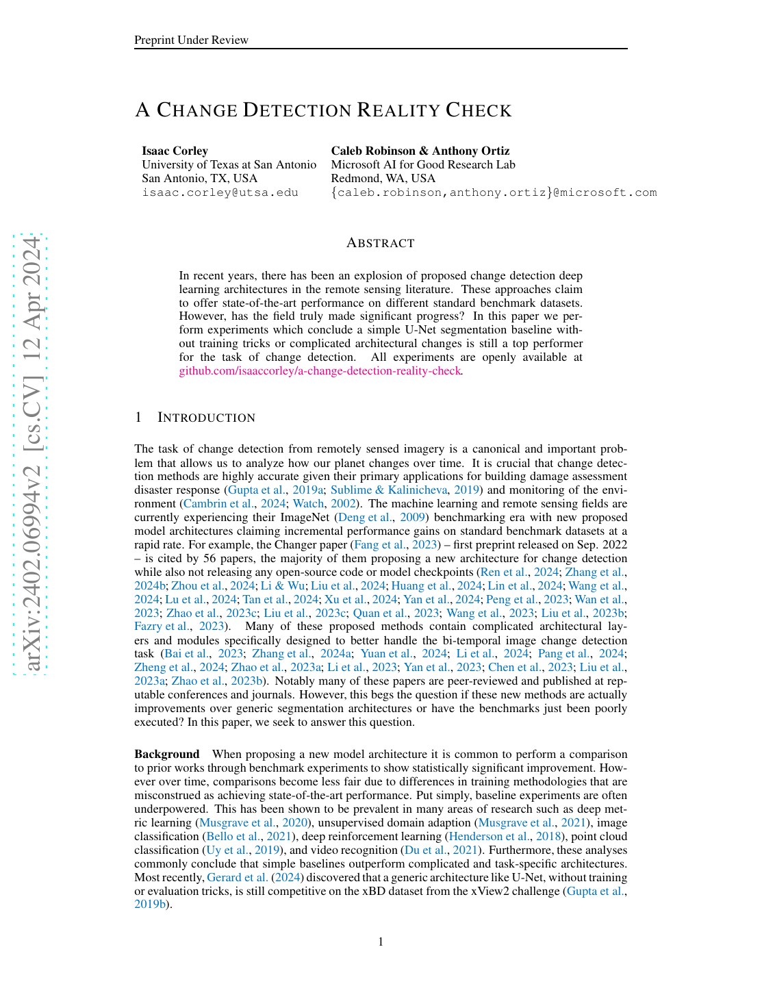 First page of A Change Detection Reality Check